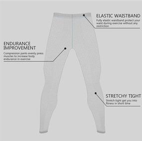 img 2 attached to Ultimate Comfort and Warmth: 9M Men's Ultra Soft Thermal Underwear Leggings Bottoms - Compression Pants with Fleece Lined