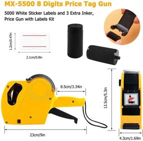 img 3 attached to MX-5500 8 Digits Price Tag Gun With 5000 White Sticker Labels And 3 Extra Inker Retail Store Fixtures & Equipment