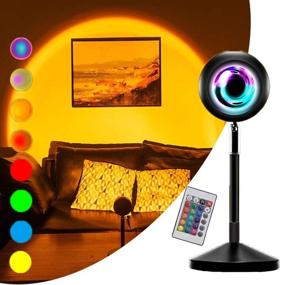 img 4 attached to 🌅 Sunset Lamp Projector with Remote Control - Sunlight Projection, 16 Static / 4 Dynamic Colors Sunset Light, USB Night Light for Home Party Bedroom Living Room Decor - Ideal Gift for Women