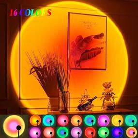 img 2 attached to 🌅 Sunset Lamp Projector with Remote Control - Sunlight Projection, 16 Static / 4 Dynamic Colors Sunset Light, USB Night Light for Home Party Bedroom Living Room Decor - Ideal Gift for Women