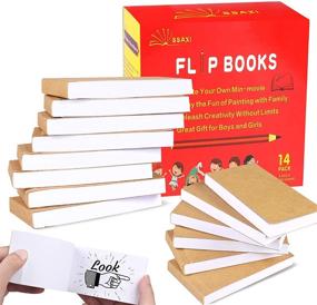 img 4 attached to 📚 Premium 14 Pack Blank Flipbooks - 120 Pages Animation Sketching Cartoons - High Quality 120GSM Paper - Sewn Binding - No Bleed - 4.5" x 2.5