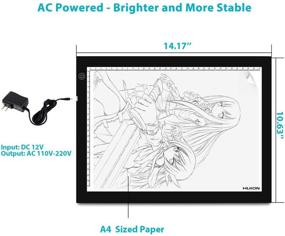 img 1 attached to 🖥️ Huion A4 светодиодный планшет для трассировки и рисования с регулируемой яркостью, питание от сети - 12,2x8,27 дюйма