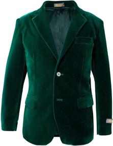 img 3 attached to Stylish and Comfortable: Spring Notion Big Boys' Velvet Blazer for a Classic Look