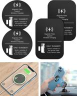 🔋 enhance wireless charging with floveme metal plates - 4 pcs phone magnet stickers for mag-afe magnet phone case for magnetic car phone mount holder logo