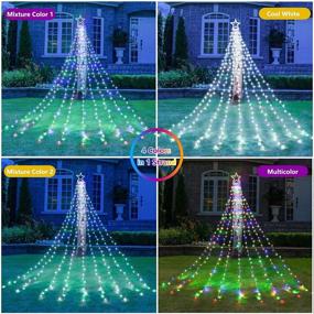 img 3 attached to Decute Color Changing Star String Lights for Outdoor Christmas Decorations - 11 Modes, Timer, Remote, Waterproof 320 LEDs Tree Toppers Fairy Lights for Yard Garden Backyard Holiday Decor