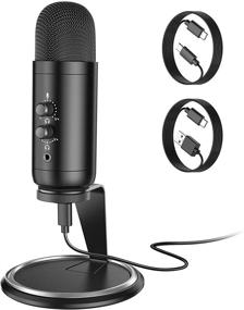 img 4 attached to USB Microphone with Real-time Monitoring 🎙️ for Gaming, Streaming and Voice Recording on Laptop/PC/Phone