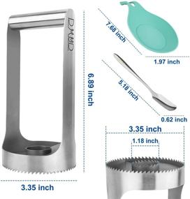 img 3 attached to 🍍 DXYD Pineapple Corer: Effortlessly Remove Cores with Stainless Steel Cutter Peeler, High-Efficiency Double-Layer Knife Ring, and Silicone Tray