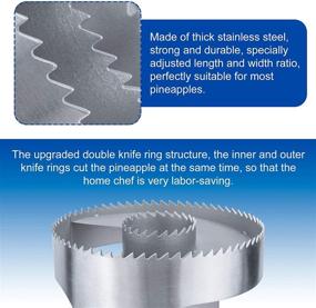 img 2 attached to 🍍 DXYD Pineapple Corer: Effortlessly Remove Cores with Stainless Steel Cutter Peeler, High-Efficiency Double-Layer Knife Ring, and Silicone Tray