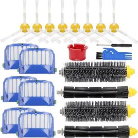 img 4 attached to 🧹 LhhTing Replacement Parts Accessory for iRobot Roomba 600 Series 645 655 675 Vacuum Cleaner Replenishment Kit - 8 Side Brush, 6 Filter, 2 Bristle & Beater Brush