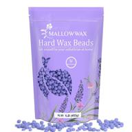🔥 mallowwax hard wax beads - premium 1 lb refill for effective hair removal, bikini brazilian wax beans - ideal for eyebrow, legs, underarms - coarse body hair specific - fits any wax warmer logo