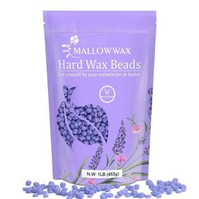img 4 attached to 🔥 Mallowwax Hard Wax Beads - Premium 1 LB Refill for Effective Hair Removal, Bikini Brazilian Wax Beans - Ideal for Eyebrow, Legs, Underarms - Coarse Body Hair Specific - Fits Any Wax Warmer