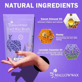 img 3 attached to 🔥 Mallowwax Hard Wax Beads - Premium 1 LB Refill for Effective Hair Removal, Bikini Brazilian Wax Beans - Ideal for Eyebrow, Legs, Underarms - Coarse Body Hair Specific - Fits Any Wax Warmer