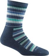 darn tough women's sock - 🧦 1994 decade stripe micro crew midweight with cushion logo