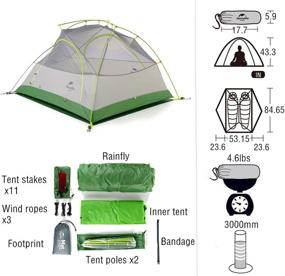 img 1 attached to 🏕️ Naturehike Star River 2 Person Tent: Lightweight, 4 Season Double Layer Family Tent for Camping, Hiking, Mountaineering & Travel