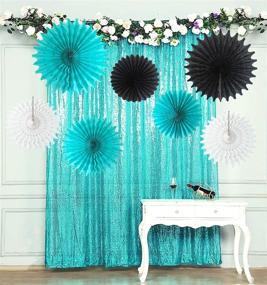 img 1 attached to 🎉 Qian's Party Turquoise Birthday Decorations: A Fantastical Blend of Turquoise and Black for Unforgettable Celebrations in 2021!