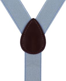 img 1 attached to Стильные подтяжки и галстук WDSKY для мужчин и мальчиков, комплект для свадьбы с заколками в форме сердец: идеальное сочетание для элегантного образа.