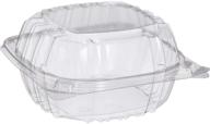 🍱 convenient pack of 75 clear plastic hinged food containers 6x6 - perfect for sandwich, salad, party favors, cake pieces логотип