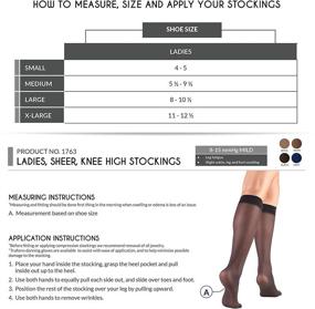 img 3 attached to 🧦 Truform Sheer Compression Stockings, 8-15 mmHg, Women's Knee High Length, 20 Denier, Beige, Large - Enhanced SEO