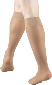 img 2 attached to 🧦 Truform Sheer Compression Stockings, 8-15 mmHg, Women's Knee High Length, 20 Denier, Beige, Large - Enhanced SEO