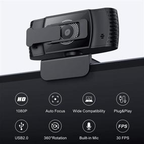 img 2 attached to 📷 2021 AutoFocus Webcam with Microphone & Privacy Cover, Wansview 1080P HD USB PC Web Camera for Laptop Computer Desktop, for Live Streaming, Zoom, Video Call, Online Meeting, Gaming