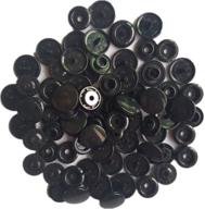 🔘 high-quality 200 sets size 20 t5 resin plastic black snap buttons: ideal fasteners for cloth diapers, buttons, bibs, nappies, mama pads, unpaper towels logo