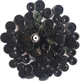 img 1 attached to 🔘 High-Quality 200 Sets Size 20 T5 Resin Plastic Black Snap Buttons: Ideal Fasteners for Cloth Diapers, Buttons, Bibs, Nappies, Mama Pads, Unpaper Towels