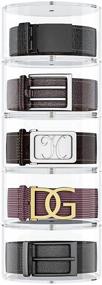 img 4 attached to NIUBEE Acrylic Belt Organizer: 5-Layer Storage Holder and Display Case for Accessories such as Jewelry, Watches, and Bracelets