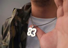 img 1 attached to 🏀 YSAHan Personalized Sports Fan Gift: Lucky Number Stainless Steel Pendant Necklace for Men and Boys - Customize Your Jersey Number