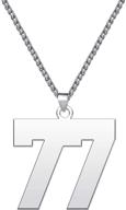 🏀 ysahan personalized sports fan gift: lucky number stainless steel pendant necklace for men and boys - customize your jersey number logo