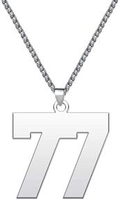 img 4 attached to 🏀 YSAHan Personalized Sports Fan Gift: Lucky Number Stainless Steel Pendant Necklace for Men and Boys - Customize Your Jersey Number