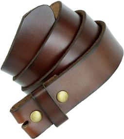 img 2 attached to 👗 Genuine Leather Vintage Casual Belt Strap Replacement with Snaps, 1-1/2" (38mm) Wide - Women's Belt