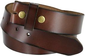 img 3 attached to 👗 Genuine Leather Vintage Casual Belt Strap Replacement with Snaps, 1-1/2" (38mm) Wide - Women's Belt