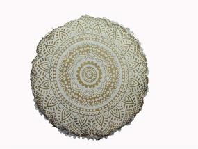 img 1 attached to Stunning 32&#34; Gold Mandala Barmeri Large Floor Decor: Enhance your space with elegance and charm