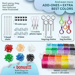 img 3 attached to 🧩 ToyLux Iron Beads for Kids: 18K pcs Fuse Bead Kit with Storage Case, Pegboards, Patterns, & More for DIY Art and Craft