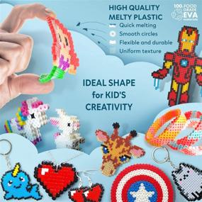 img 1 attached to 🧩 ToyLux Iron Beads for Kids: 18K pcs Fuse Bead Kit with Storage Case, Pegboards, Patterns, & More for DIY Art and Craft