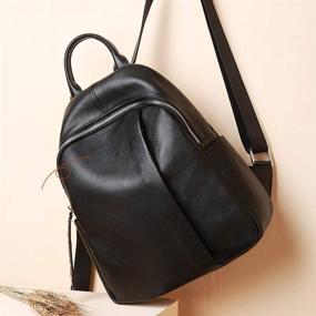 img 2 attached to 🎒 Multi-Purpose Fashion Leather Backpack Daypack