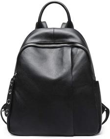 img 4 attached to 🎒 Multi-Purpose Fashion Leather Backpack Daypack