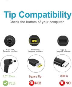 img 3 attached to 65W 45W Lenovo AC Adapter Charger Compatible with ADLX65CCGU2A, ADLX65NCC3A, ADLX65NDC3A, ADLX65NLC3A Laptop Models