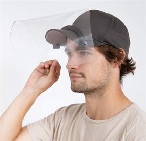 img 1 attached to 😷 Enhanced Protection: Prime Manufacturers HatShield Flip Baseball Cap Face Shield