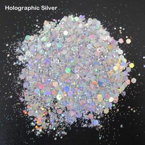 img 1 attached to 🌈 Iridescent Holographic Festival Cosmetic Multicolor Scrapbooking & Stamping - Stand out and Shine at Any Event!