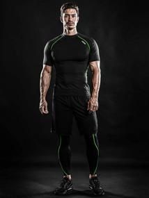 img 3 attached to 👕 Компрессионный базовый слой DRSKIN для мужчин Rashguard SW WN086 - оптимальная одежда для активного образа жизни