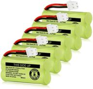 pack of 5 imah bt183342/bt283342 2.4v 400mah ni-mh battery pack compatible with bt166342/bt266342 bt162342/bt262342 2sn-aaa40h-s-x2 logo