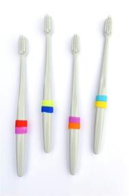 img 3 attached to CUPmarker Toothbrush Marker - Set of 6 Adjustable & Reusable Labels for Standard Toothbrushes