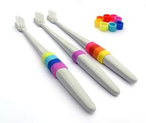 img 1 attached to CUPmarker Toothbrush Marker - Set of 6 Adjustable & Reusable Labels for Standard Toothbrushes