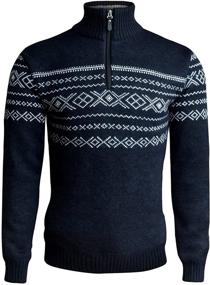 img 3 attached to 🧥 Stylish Light Pullover Fleeces: Trendy Patterned Sweaters for Men's Clothing