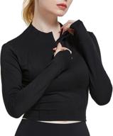 🧘 cityoung women's half zip sweatshirt: stylish long sleeve jacket for yoga, athletic workouts, and running логотип