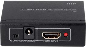 img 2 attached to 🌟 Улучшите свой просмотр с помощью Monoprice Blackbird 4K 1x2 усилителя-сплиттера HDMI: 48-битная глубокая цветопередача, поддержка 3D-видео для PS4/5, Xbox, Apple TV, Fire Stick, Roku, Blu-Ray плеера