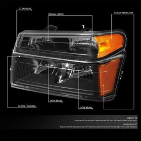 img 3 attached to DNA Motoring HL OH CCOL044P BK AM Headlight Passenger