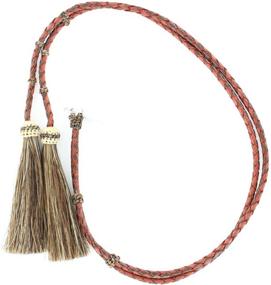 img 1 attached to 🐎 Elevate Your Style: Western Braided Leather Horsehair Stampede Men's Accessories