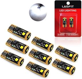 img 4 attached to 🚘 LASFIT 194 168 LED Bulbs: Canbus Error Free, 6000K White, 2825 W5W T10 3030 Chipsets LEDs for Car Dome Map Door Courtesy License Plate Lights - Pack of 8